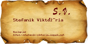 Stefanik Viktória névjegykártya